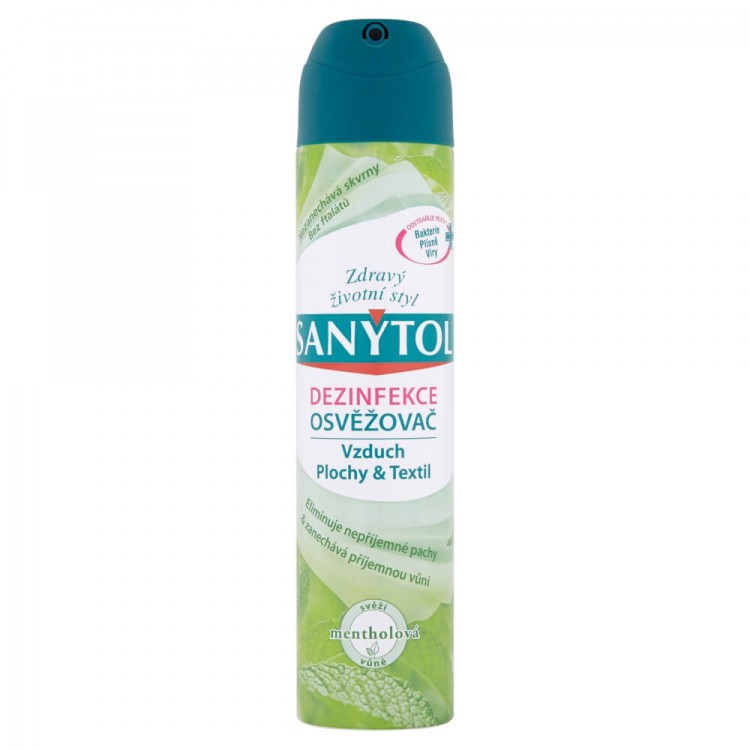 Sanytol dez.spray 300ml Mentol | Čistící, dezinf.prostř., dezodoranty - Osvěžovač vzduchu - Spreje a pumpičky